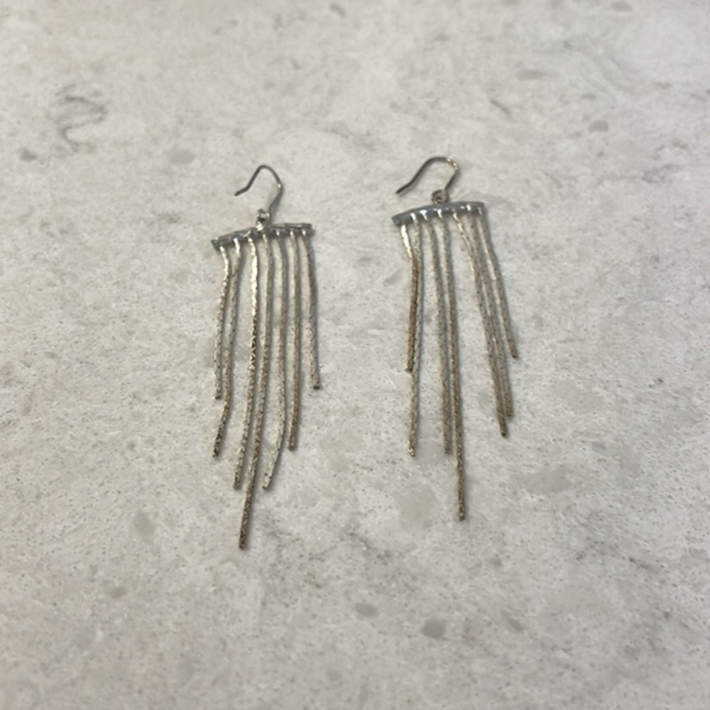 Custom jewelry, silver dangle earrings